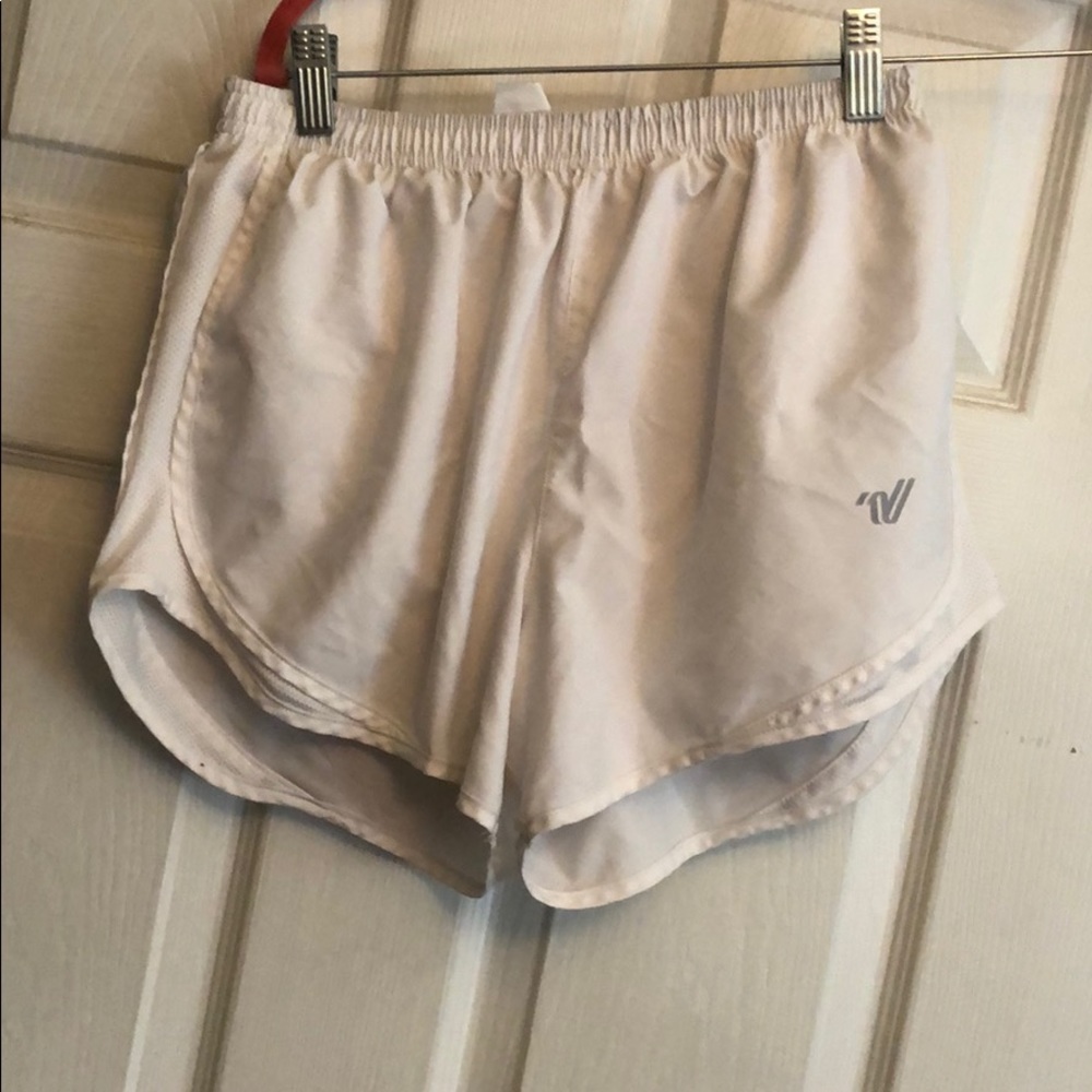 White Varsity Shorts